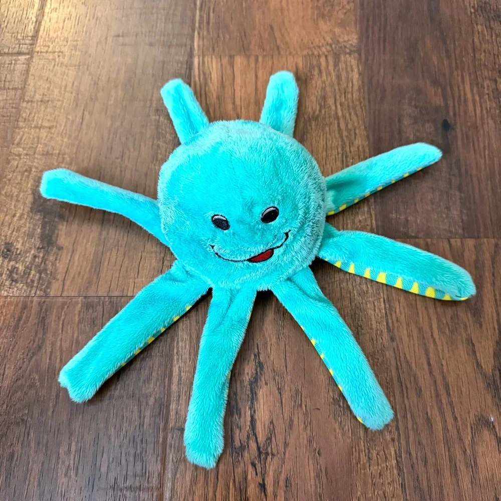 CLEAN EARTH COLLECTION by Spunky Pup green octopus plush toy for dogs